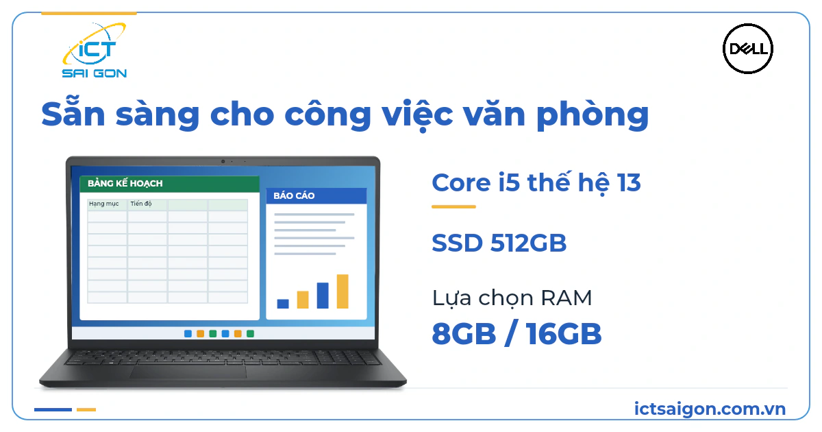 Dell Pro 15 Essential PV15250 với bàn phím số, Core i5 thế hệ 13 và SSD 512GB